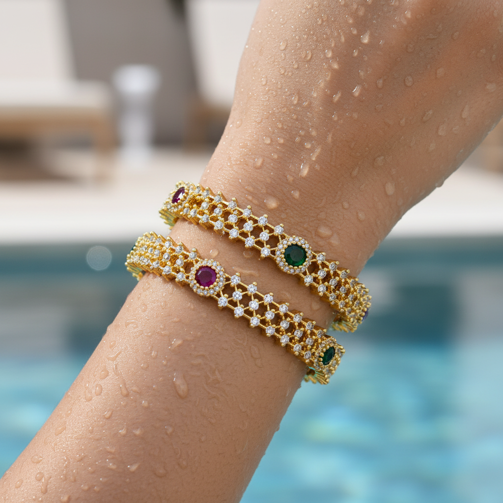 💚💖✨ "Harsha Bandhan" Gold Bangle Set ✨💖💚