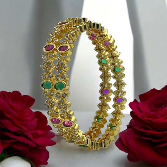 💖💚✨ "Vasundhara Kangan" Gold Bangle Set ✨💚💖
