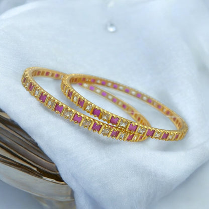 Gulabi Noor Bangle Set