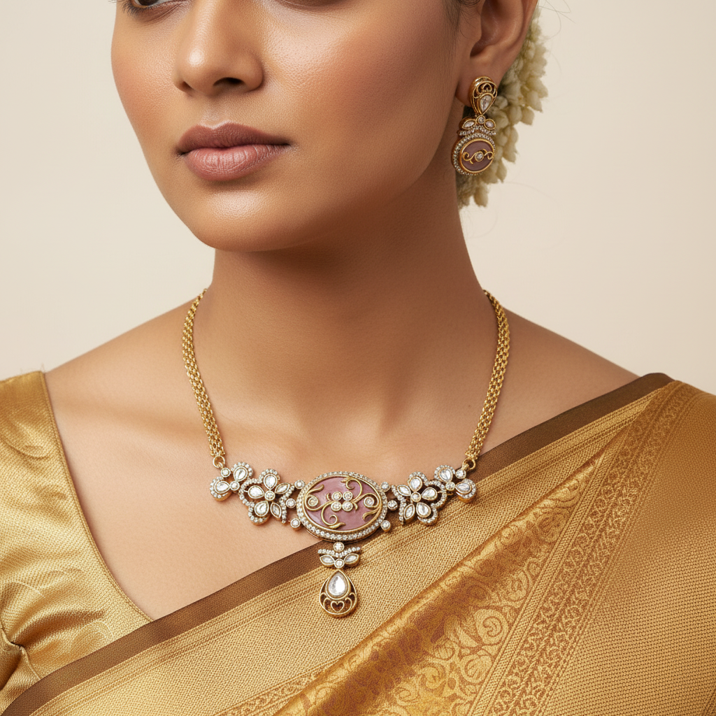 ✨"Gulabi Pracheen" Necklace Set✨