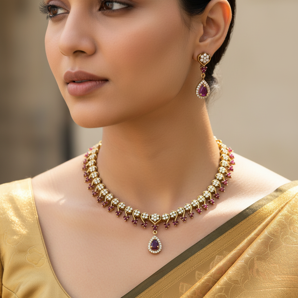 💜 "Hridaya Jyoti" Necklace Set 💜
