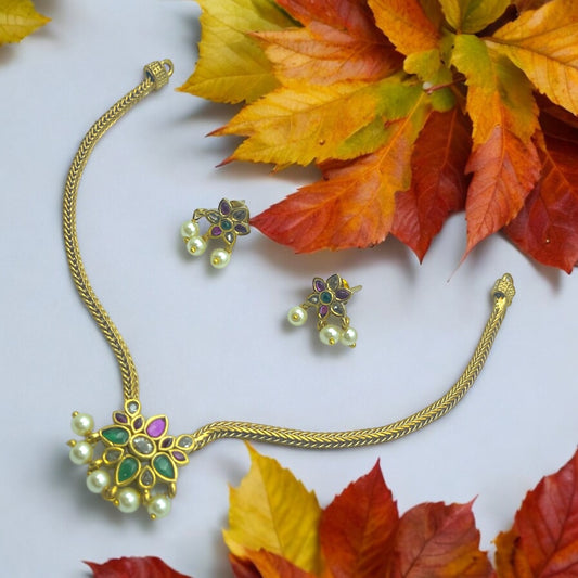 Gulbahar Blossom Necklace Set