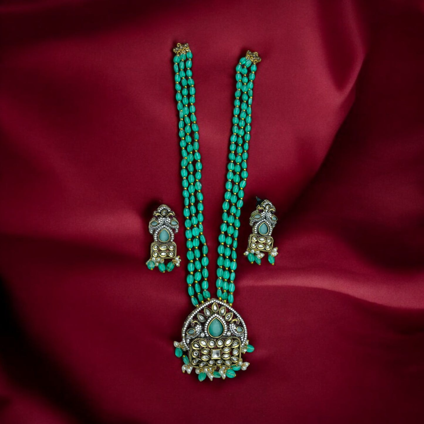 💙 "Meher" Royal Kundan Necklace Set 💙