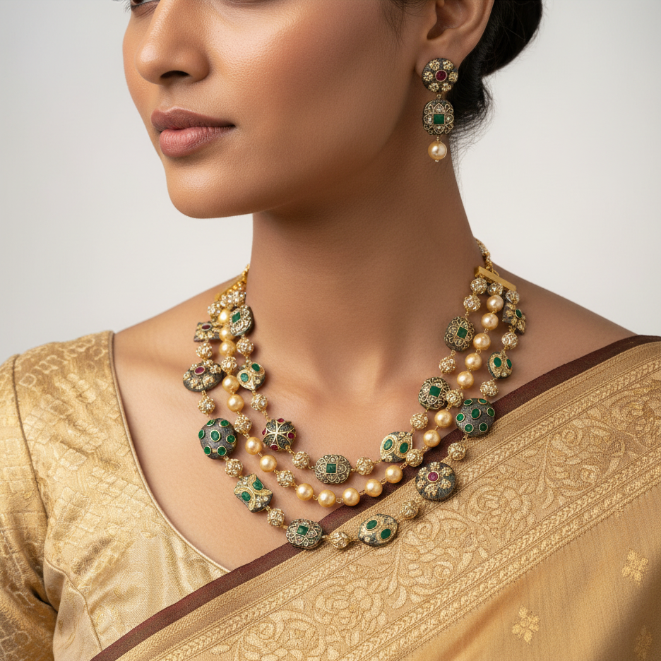 🌿 "Haritaavali" Necklace Set 🌿