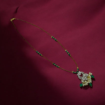 Invisible Emerald Pendant Necklace