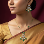 Invisible Emerald Pendant Necklace