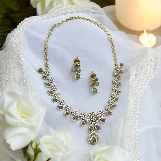 💜✨ "Ethereal Grace" Necklace Set 💚💎