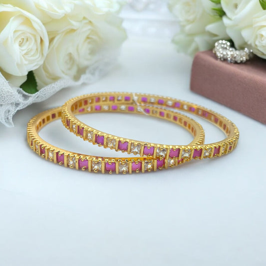 Gulabi Noor Bangle Set