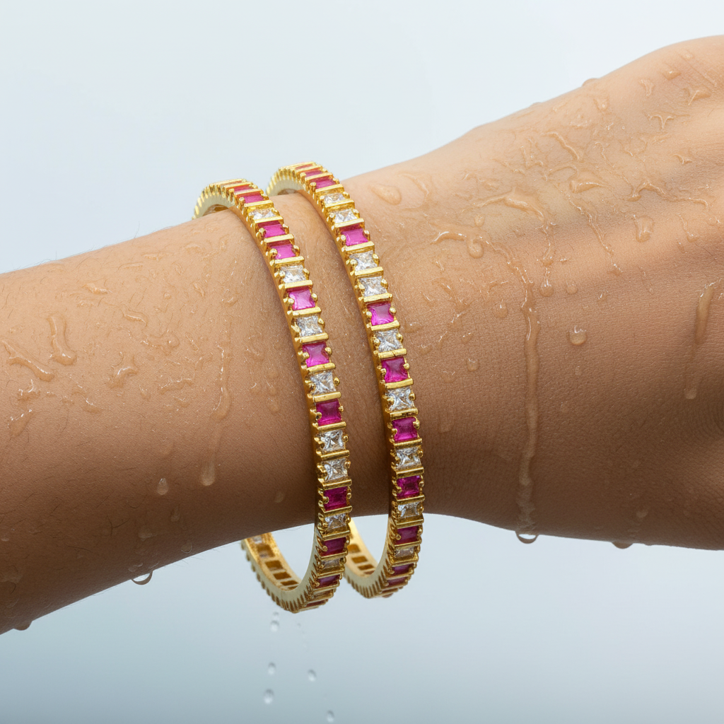 Gulabi Noor Bangle Set