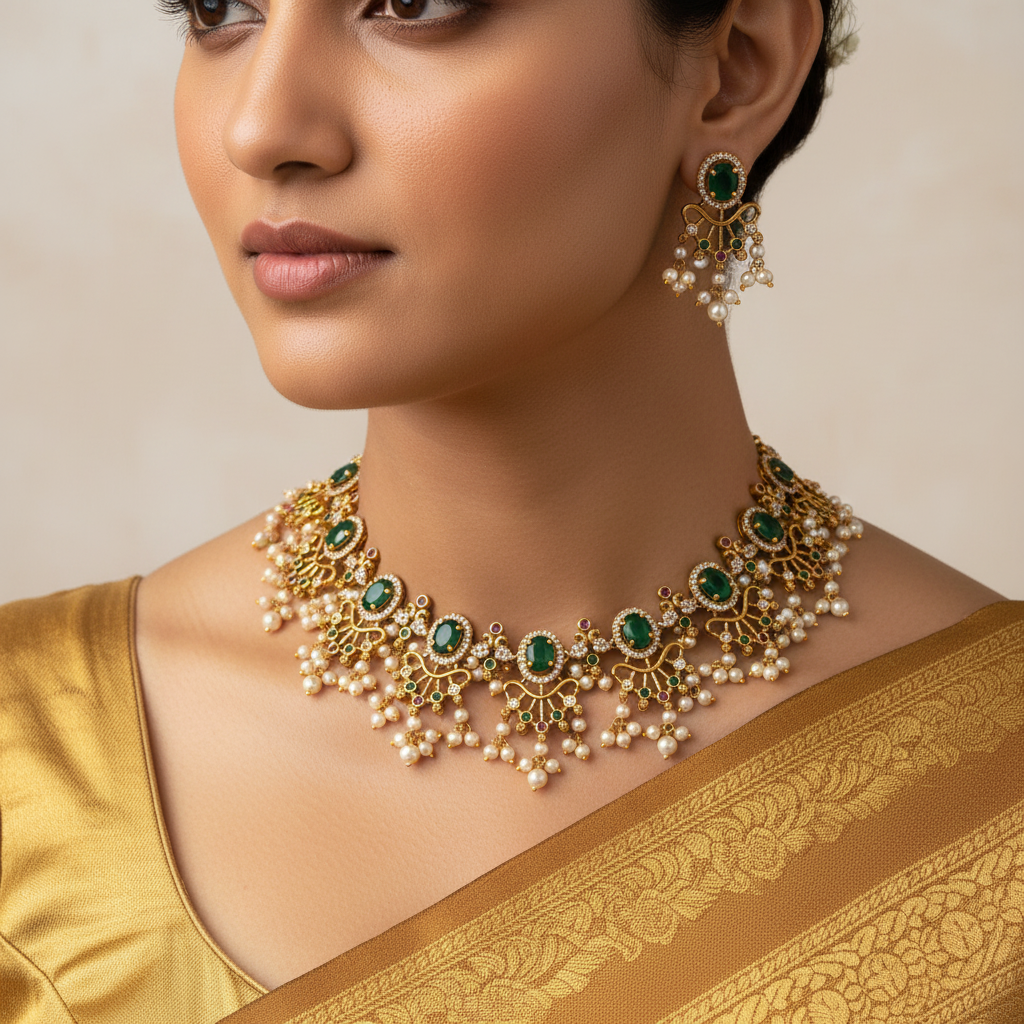 🌿 "Harita Tarang" Necklace Set 🌿