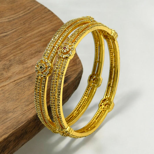 ✨💛 "Swarna Kalika" Gold Bangle Set 💛✨