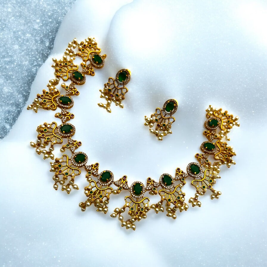 🌿 "Harita Tarang" Necklace Set 🌿