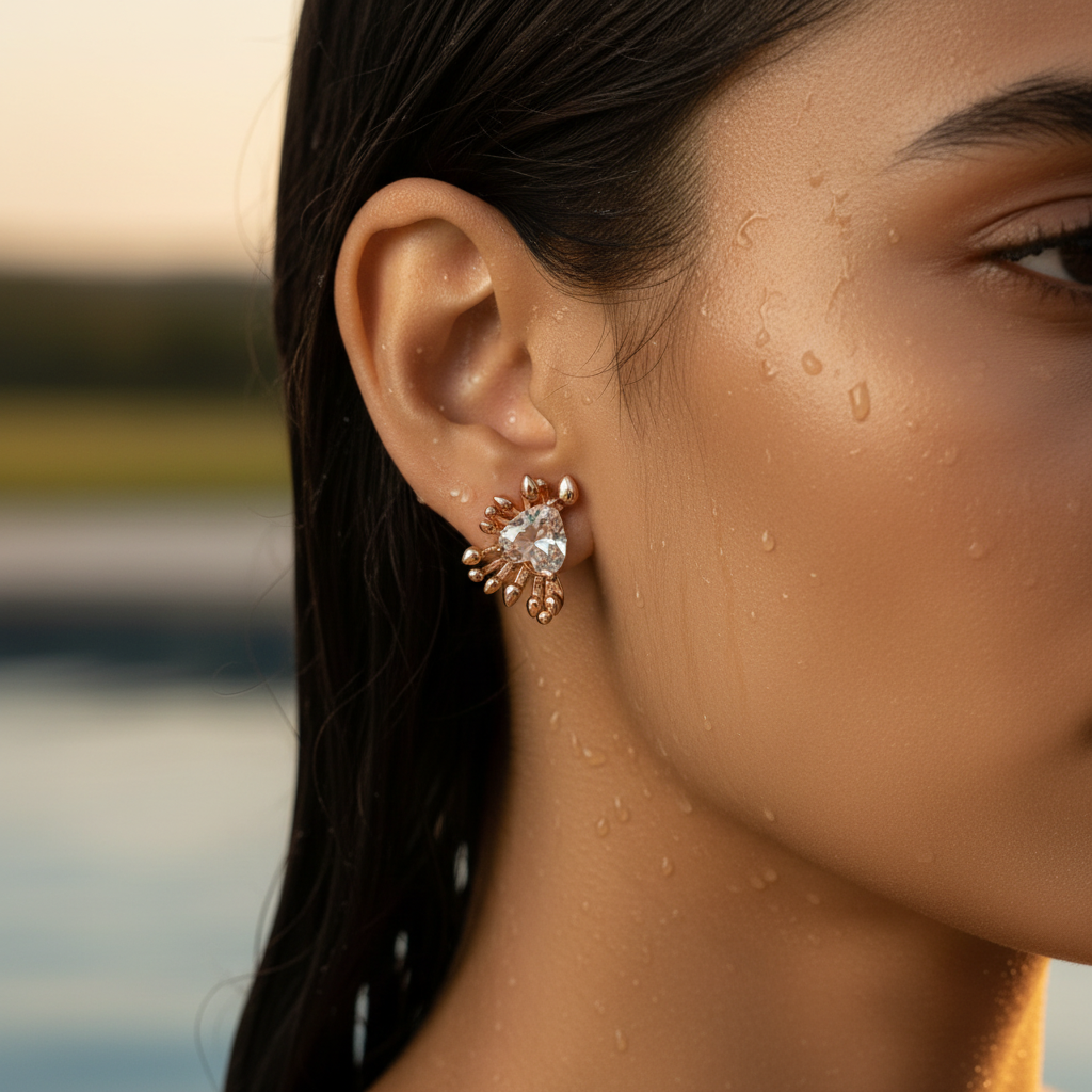 Radiant Sunburst Crystal Earrings