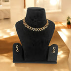 Infinity Teardrop American Diamond (AD) Necklace and Earrings Set