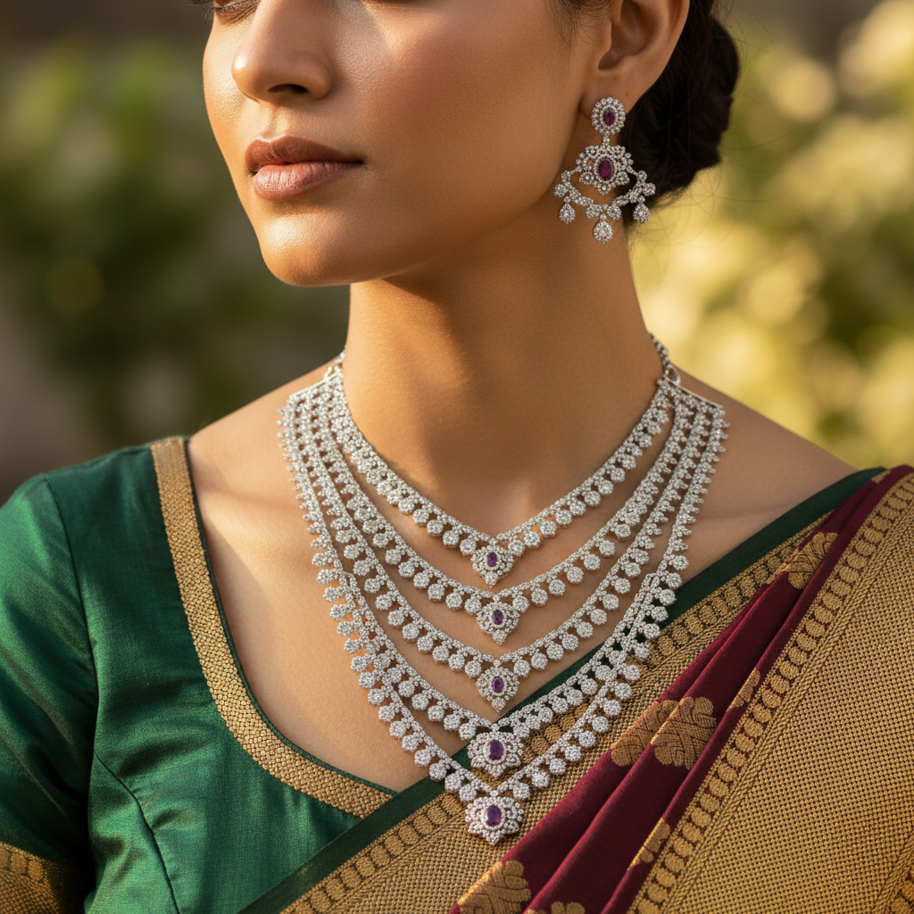 ✨ "Raktim Prabha" Necklace Set ✨