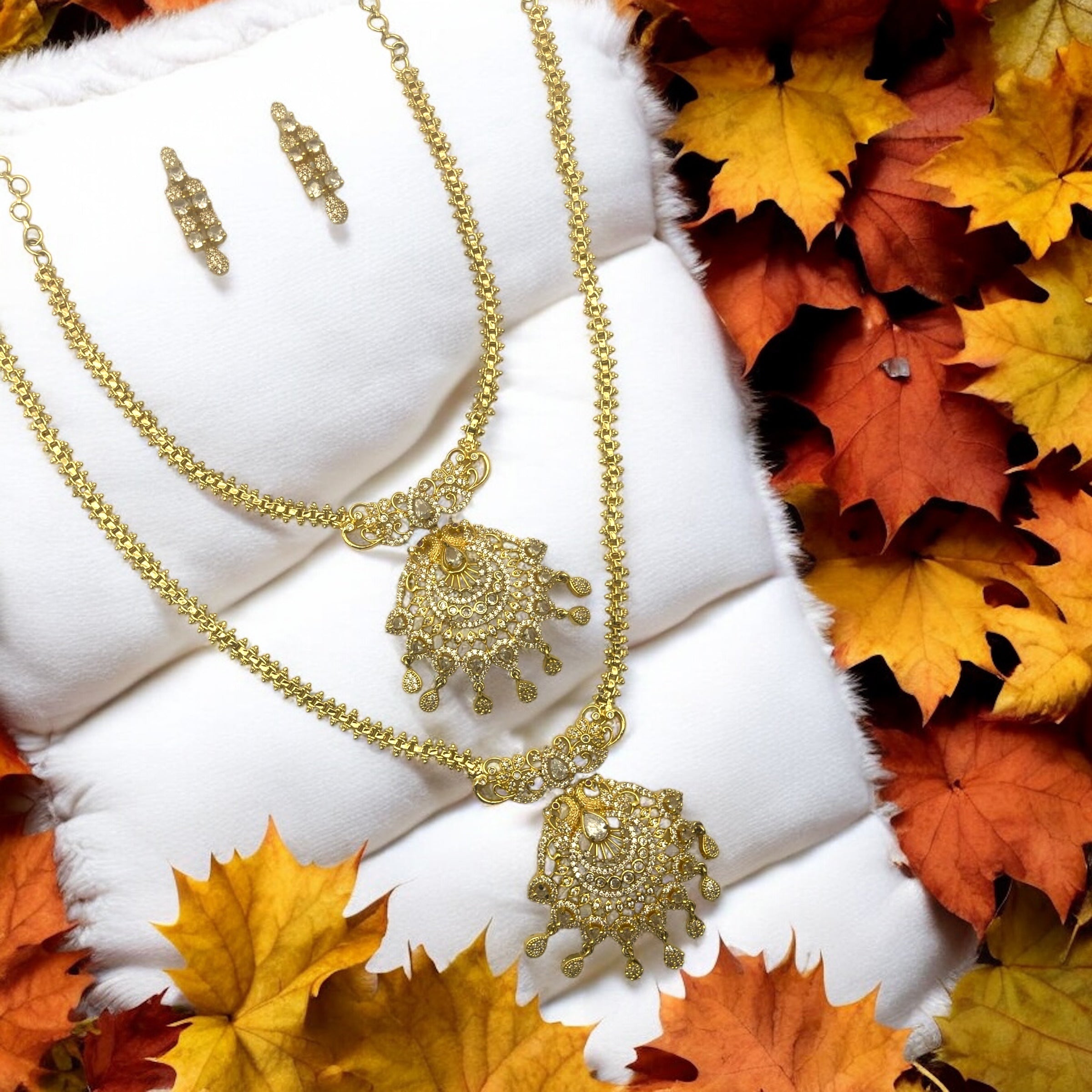 💎💖 "Shubh Mangal" Necklace Set 💚⚪