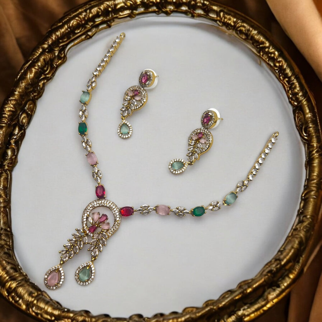 "Regal Bloom" Necklace Set 🌸💎