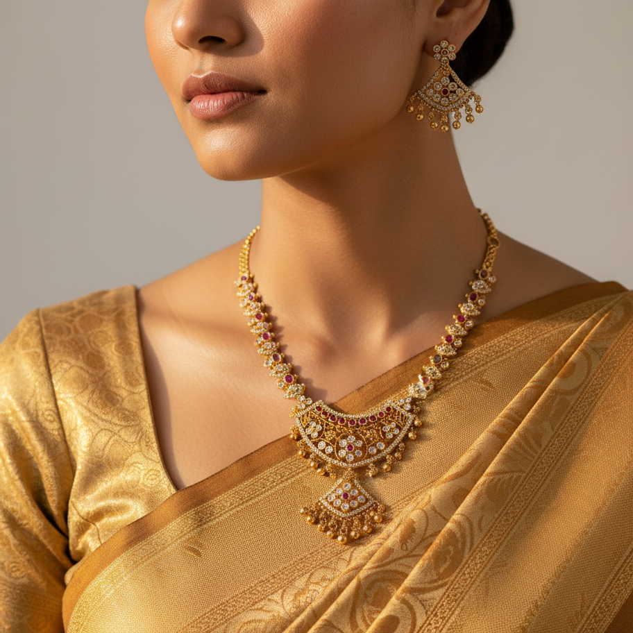 Regal Ethnic Necklace Set