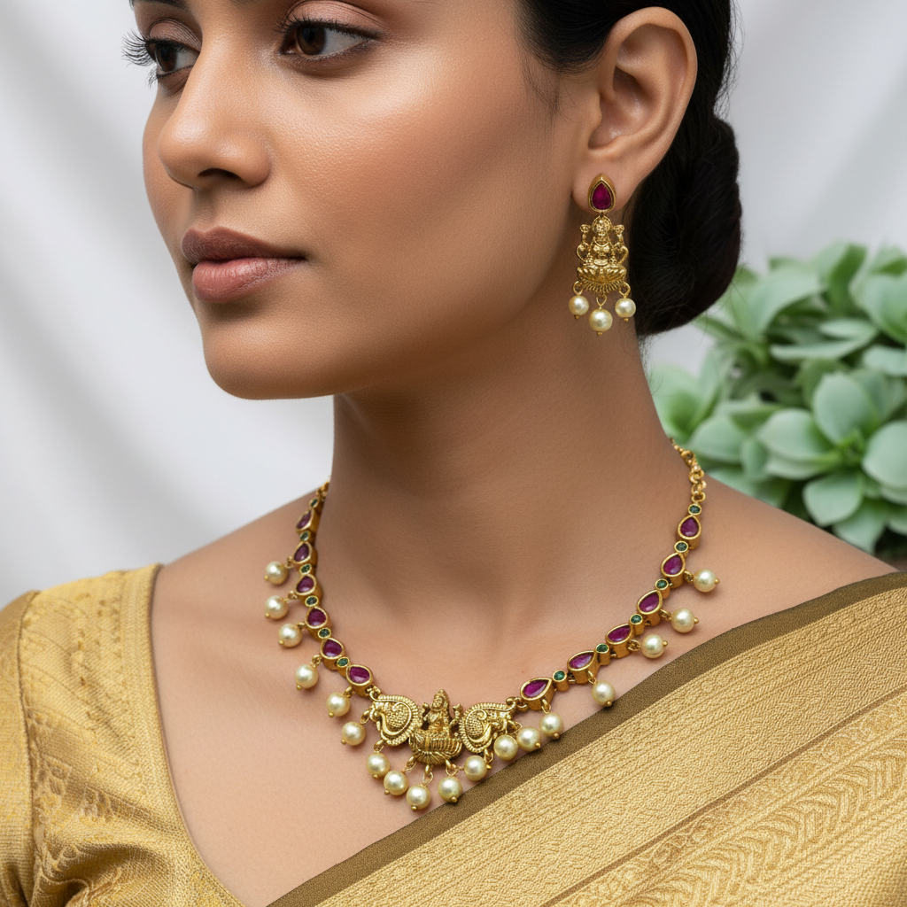 Lakshmi Devi Necklace Set