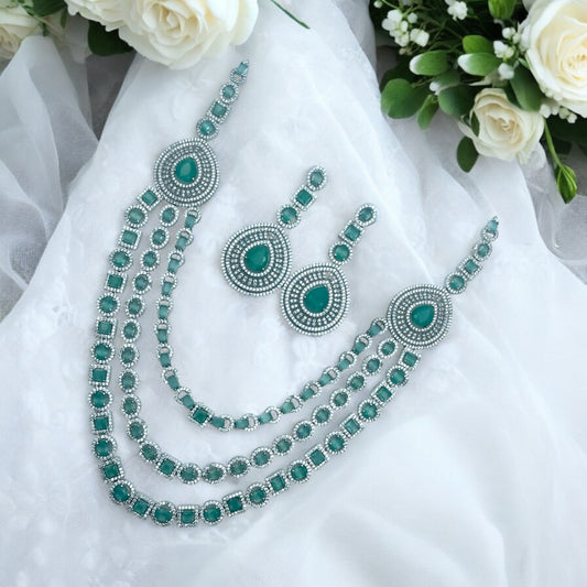 🌟💚 "Nandi Vardhan" Necklace Set 🌸🤍