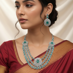 🌟💚 "Nandi Vardhan" Necklace Set 🌸🤍
