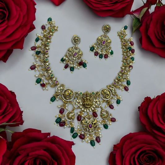 ✨ "Mayura Kundan" Necklace Set