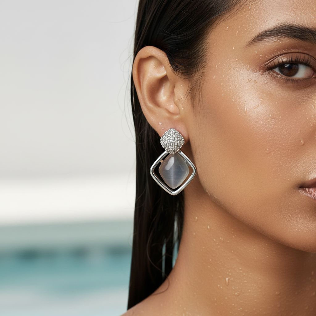 Modern Geometric Drop Earrings