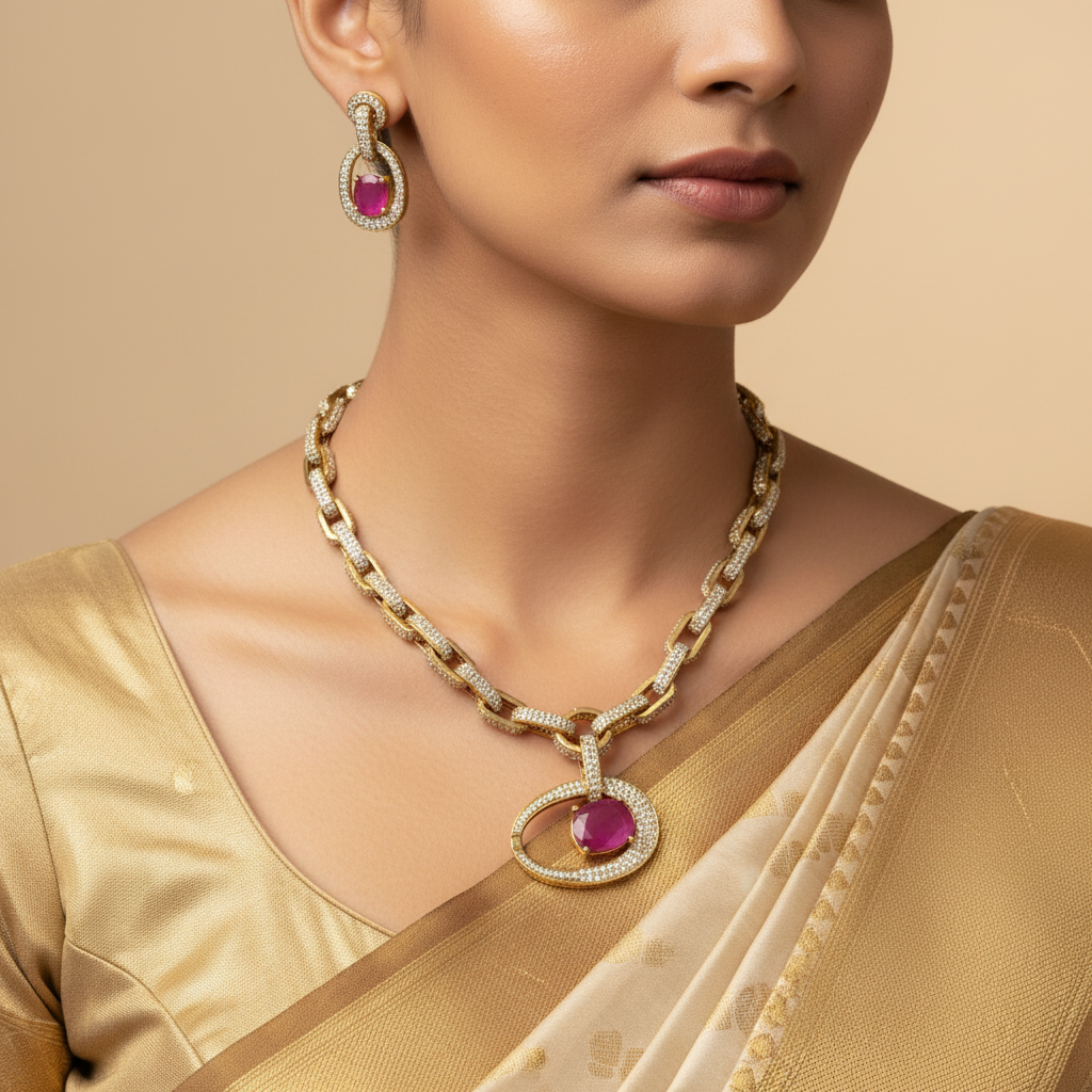 ✨"Lohit Jyoti" Necklace Set