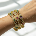 💜💚💖 "Devyani Kangan" Gold Bangle Set 💖💚💜