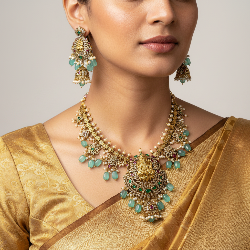 ✨"Lakshmi Mangal" Necklace Set✨