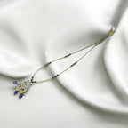 Invisible Sapphire Pearl Necklace