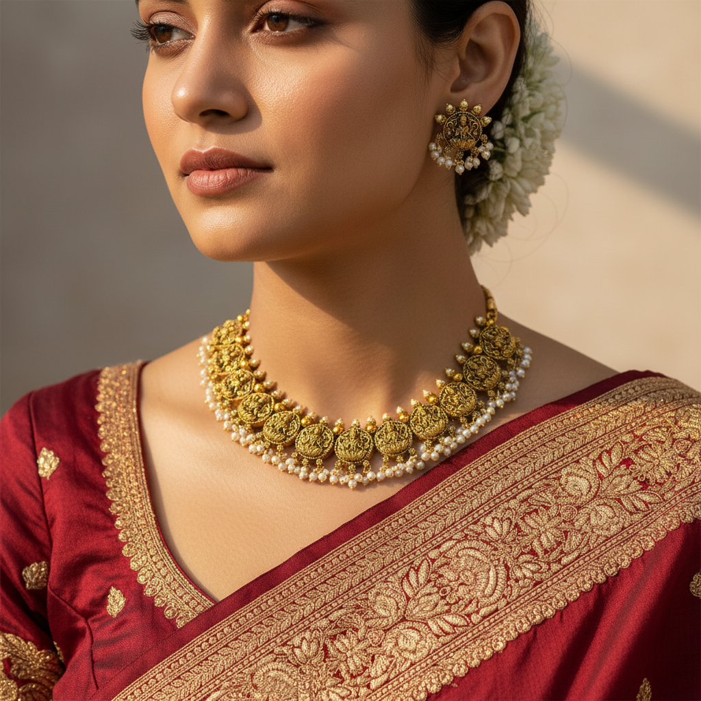 ✨"Lakshmi Prabhava" Necklace Set