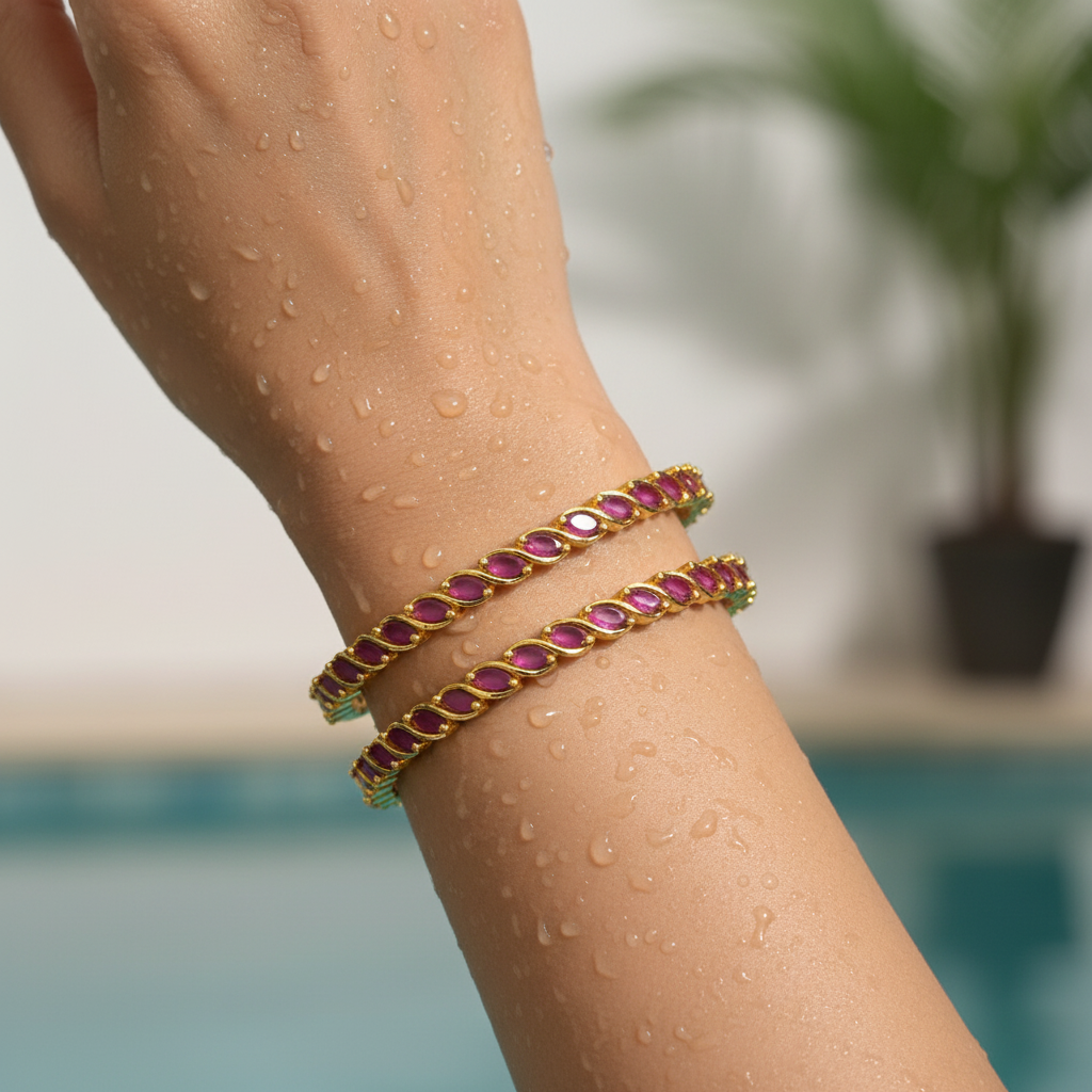 Rani Gulabi Bangle Set