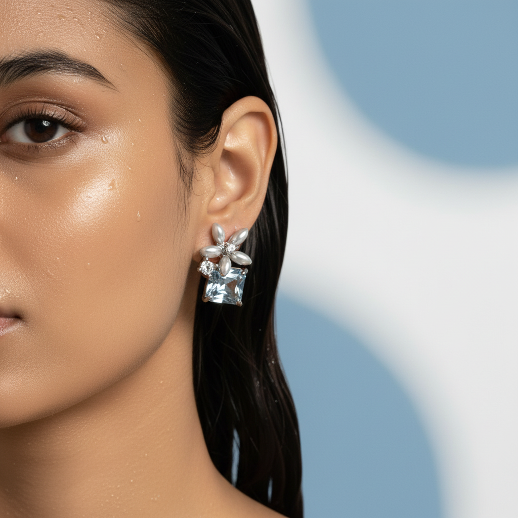 Pearl Crystal Earrings