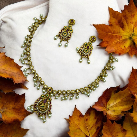 🌼✨ "Parampara Jyoti" Necklace Set 🌼✨