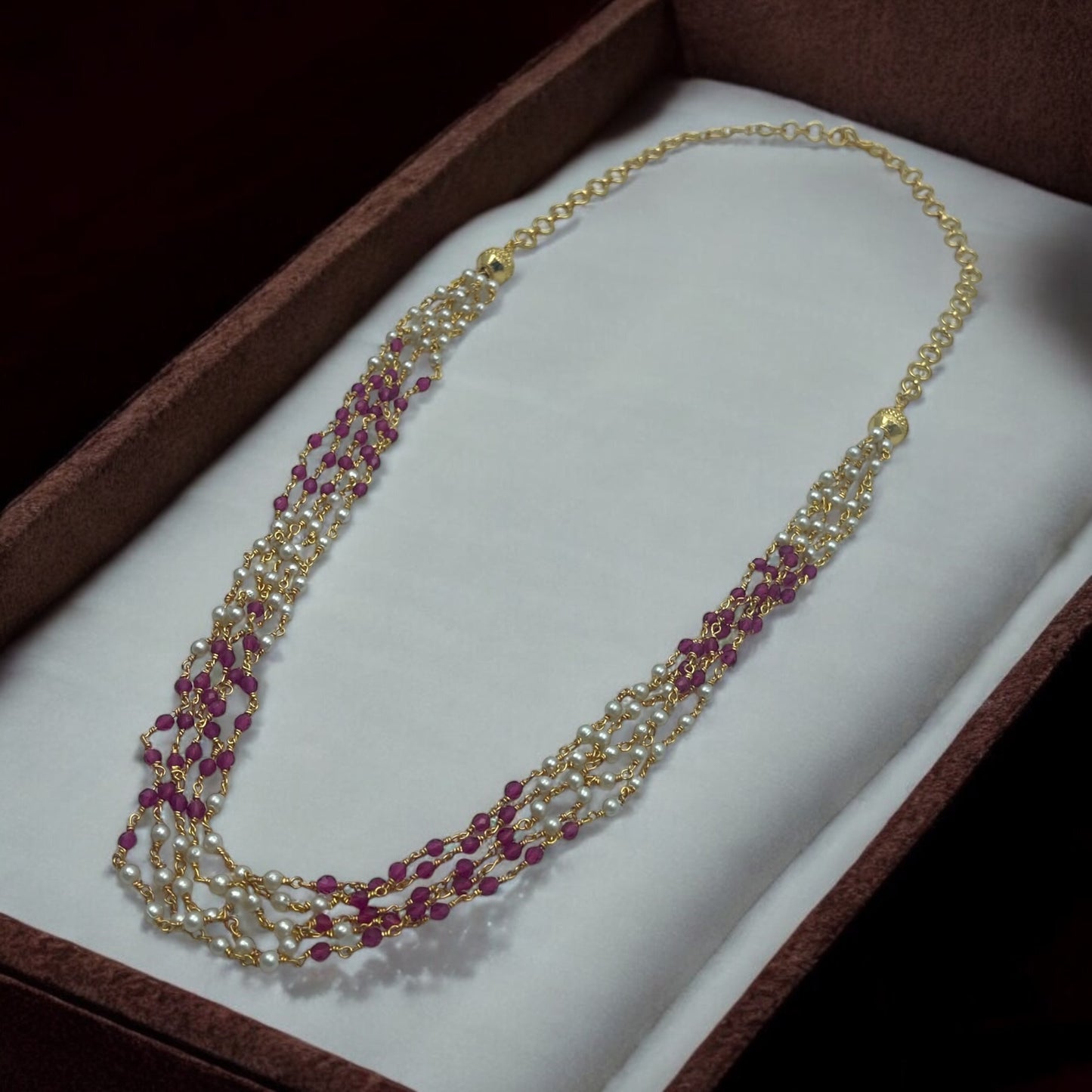 💖 "Ruby Veil" Necklace Set 💖