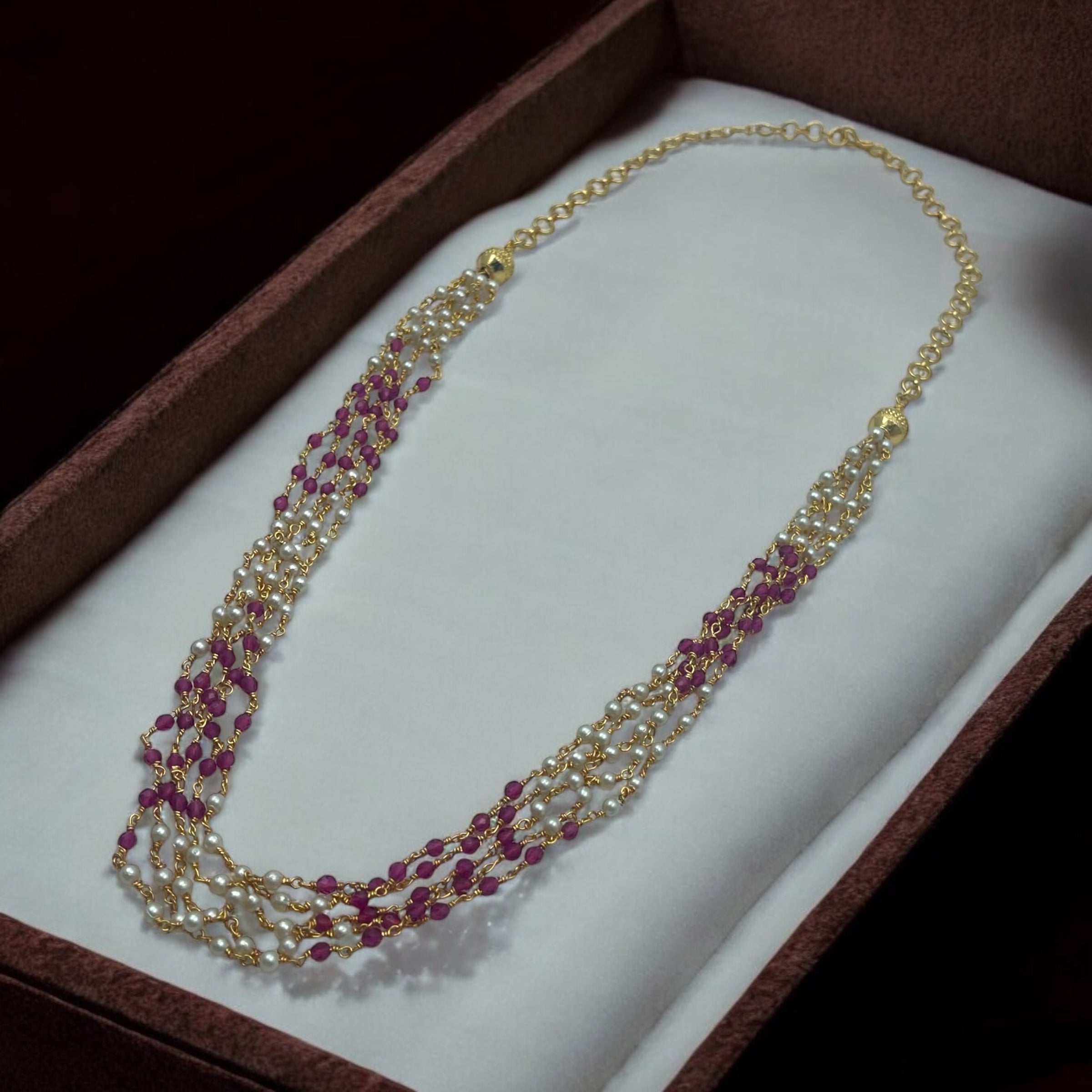 💖 "Ruby Veil" Necklace Set 💖