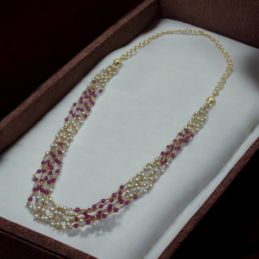 💖 "Ruby Veil" Necklace Set 💖