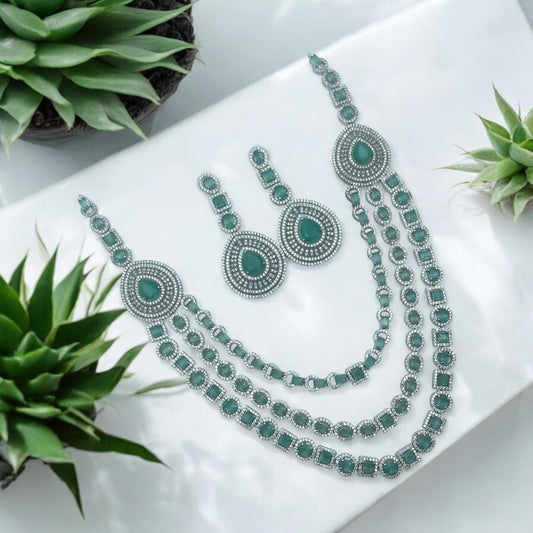 🌟💚 "Nandi Vardhan" Necklace Set 🌸🤍