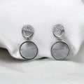 Modern Eclipse Drop Earrings