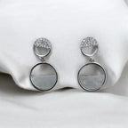 Modern Eclipse Drop Earrings