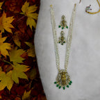 🤍 "Shaaravi" Divine Pearl Necklace Set 🤍