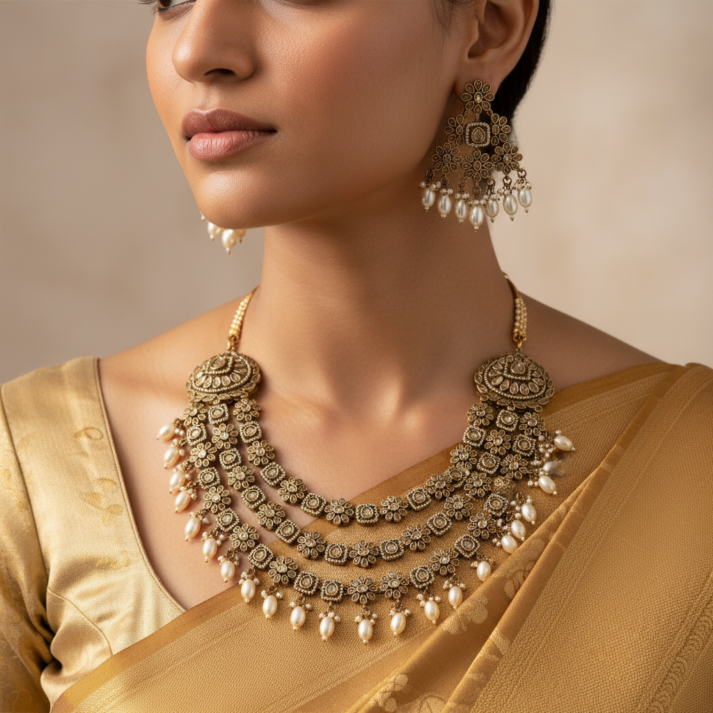 🌟 "Jyoti Mukta" Necklace Set 🌟