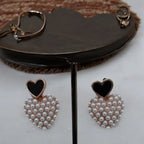 Sweetheart Pearl Cluster Earrings