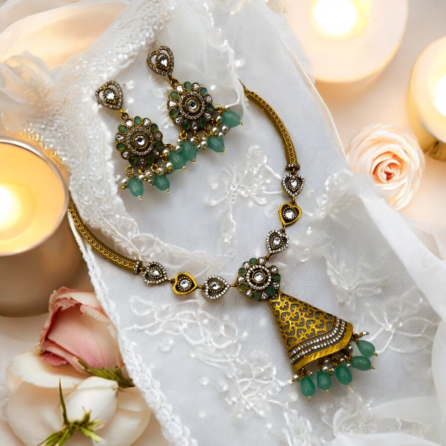 💚 "Hridaya Harita" Necklace Set 💚