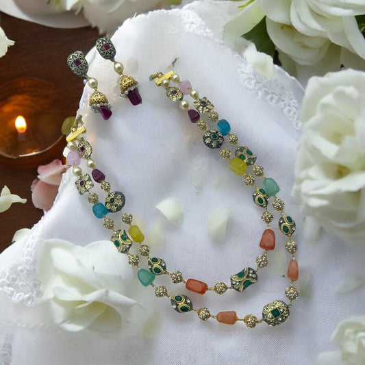 🎨 "Meenakari Tarang" Necklace Set 🎨