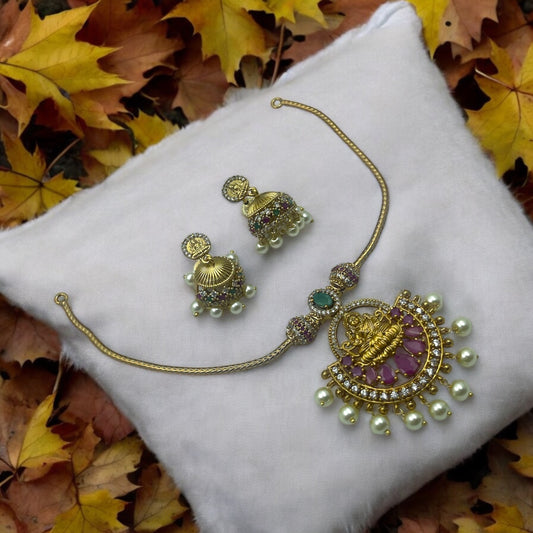 Lakshmi Temple Necklace Set