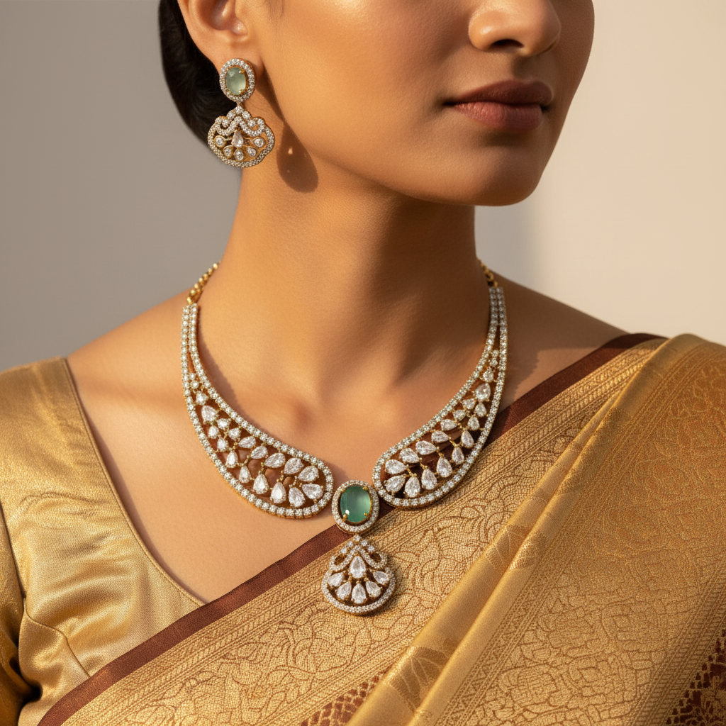 ✨ "Shwet Harita" Necklace Set