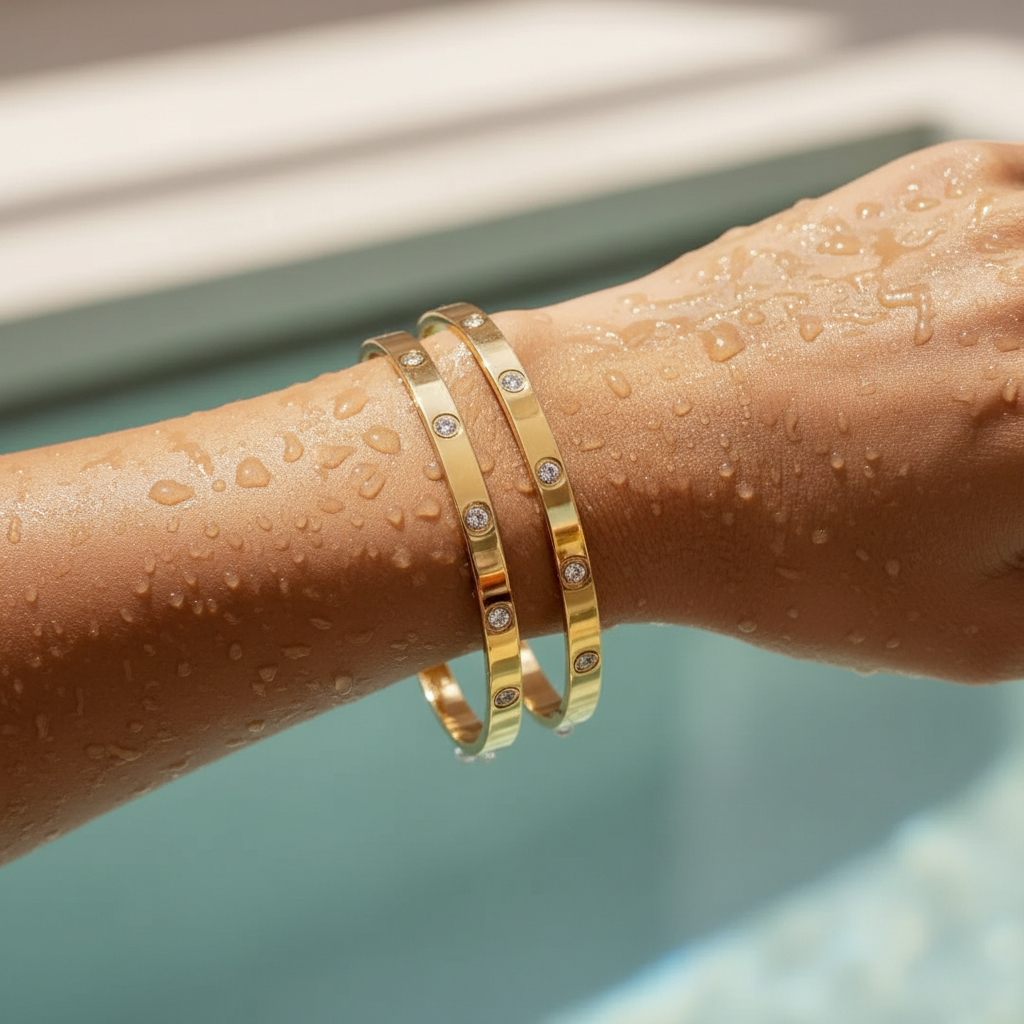Classic Studded Gold Cuff