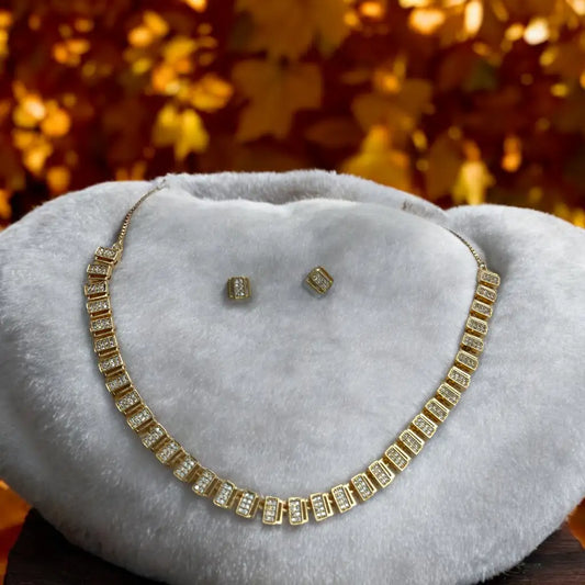 Regal Bar Necklace and Earring Set